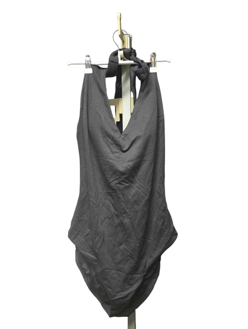 Spanx Pique Shaping Halter One-Piece Swimsuit Sz. 3X Very Black NWT